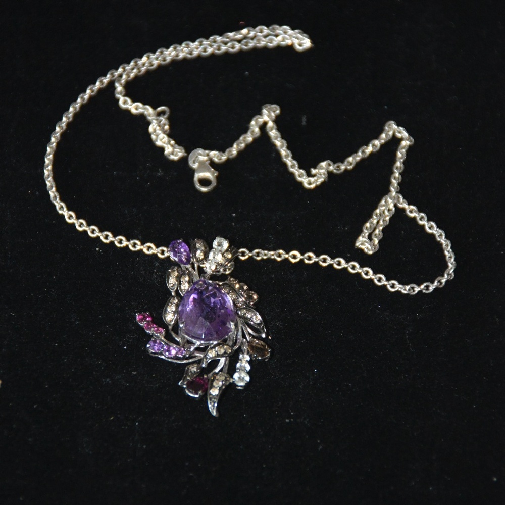 Le Vian Diamond and Amethyst Pendant